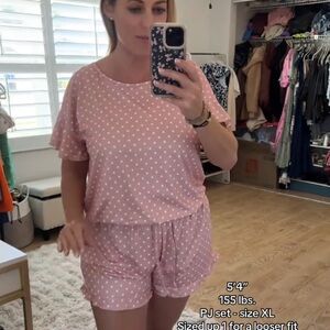 Pink Polka Dot Women's Pajama Set
